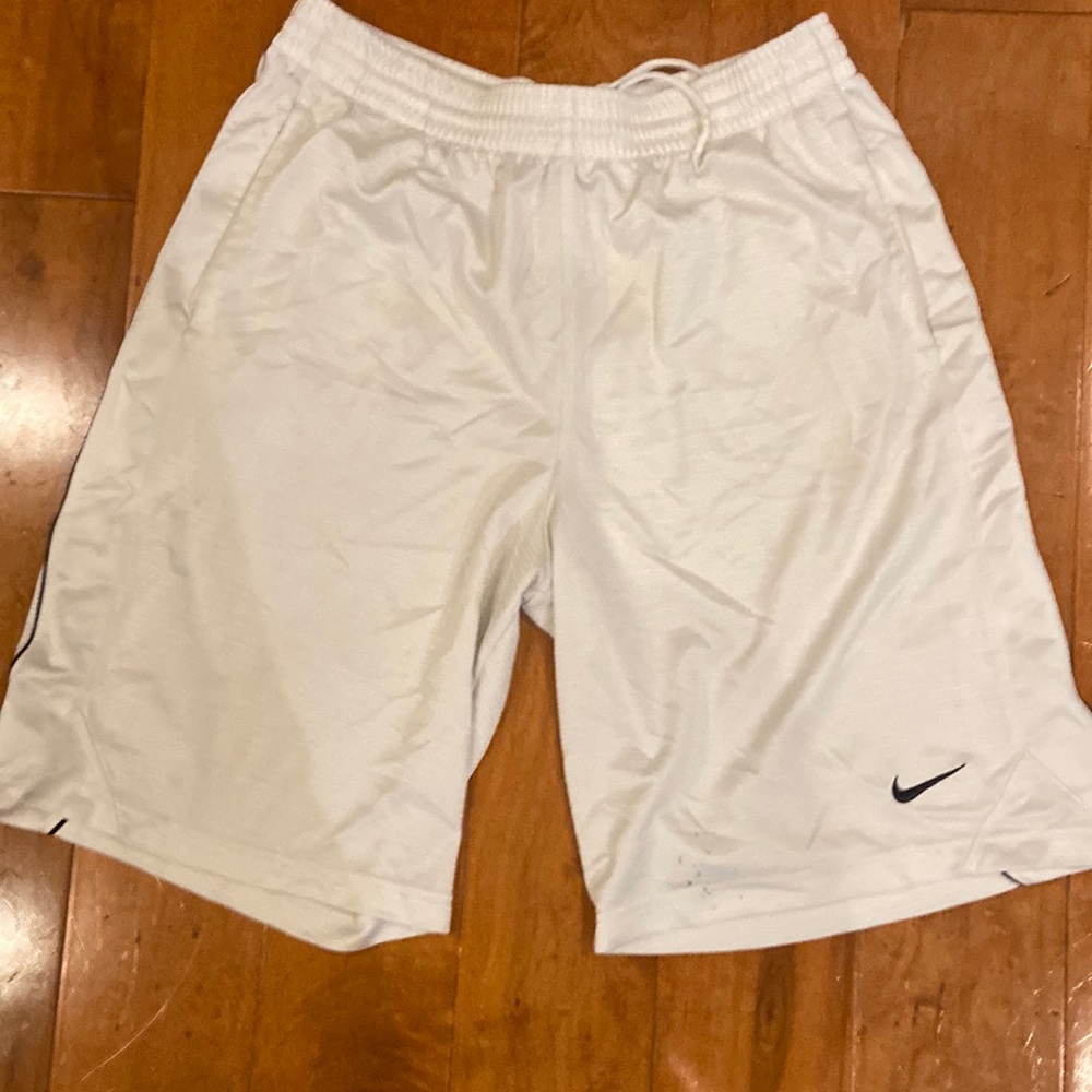 Nike shorts size large white with black on the side